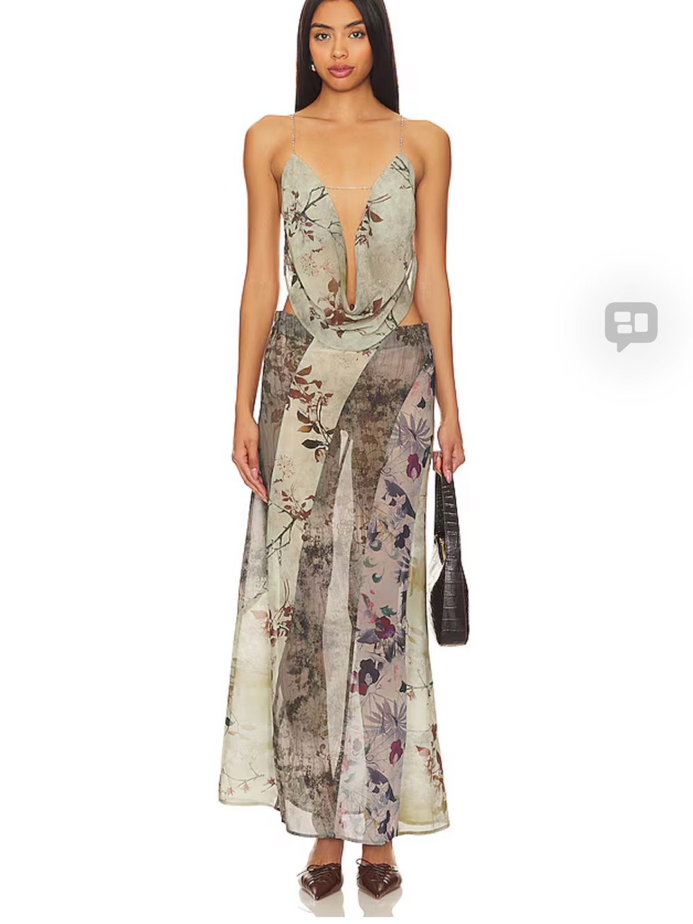 Jaded London Asteria Backless Cowl Neck Tank Top and Maxi Skirt - SOLD AS SET